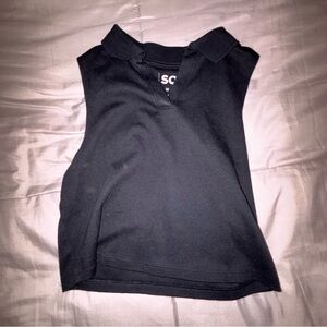 black collar tank top